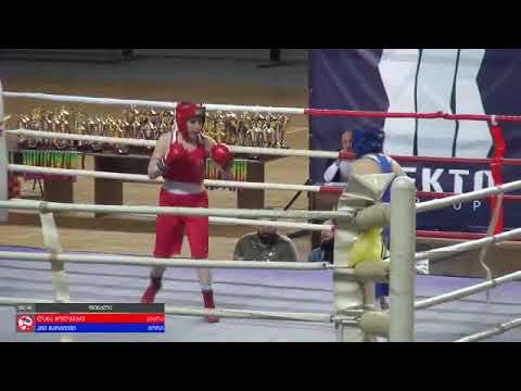 04-02-2023(60kg) Women's Boxing Georgia Champion.RED Lana Bolkvadze  Adjara VS BLUE Ani Marieva Gori